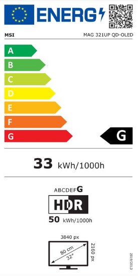 MON 32 MSI MAG 321UPX QD-OLED 240Hz
