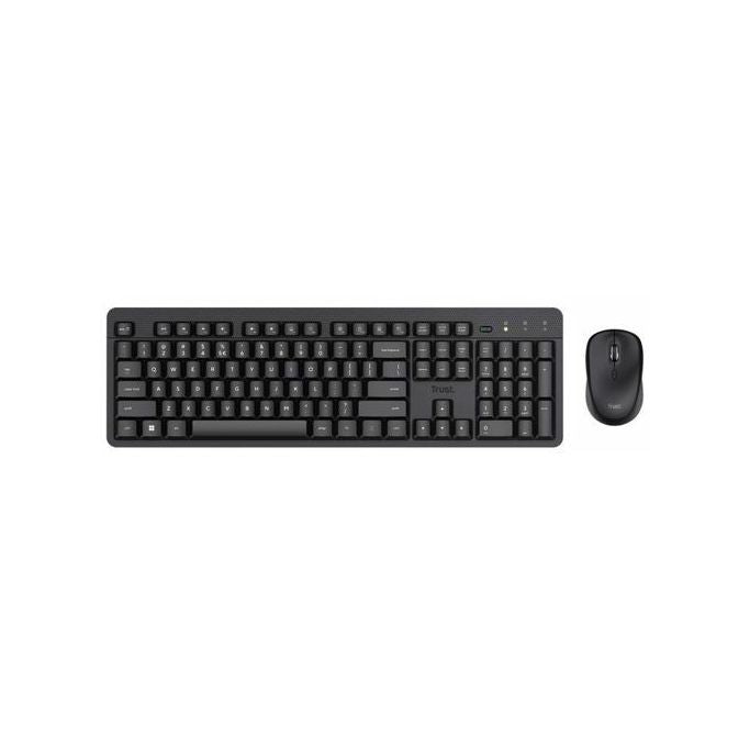 Trust komplet Ody II 25366 bežična tipkovnica + miš, Silent, HR/SL, crna