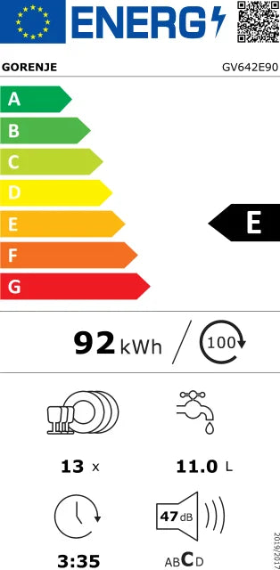Perilica posuđa ugradbena 60 cm Gorenje GV642E90