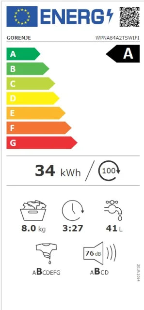Perilica rublja Gorenje WPNA84A2TSWIFI