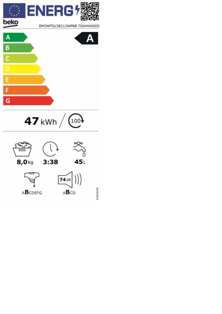 Perilica rublja Beko BM3WFSU38213WPBB