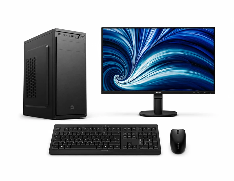 Cratos BTS Full Suit 3 - Intel i3-14100, 16GB DDR4, 512GB NVMe SSD, Intel UHD, Windows 11 Pro, tipkovnica/miš/monitor