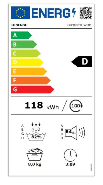 Sušilica rublja Hisense DH3I802UWDD