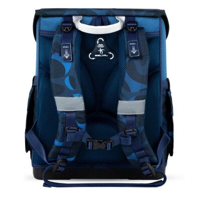 Torba školska Belmil compact with patches wave storm 405-41/AG/B/12