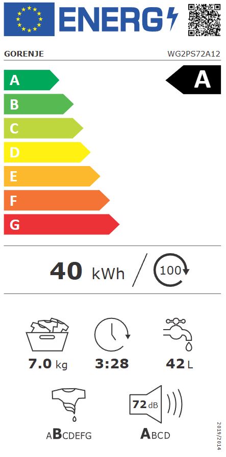 Perilica rublja GORENJE WG2PS72A12