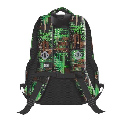Ruksak školski St.Right Game Over s pretincem za prijenosno računalo 15"