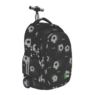Ruksak školski St.Right na kotačiće Pixel Balls s pretincem za prijenosno računalo 17"