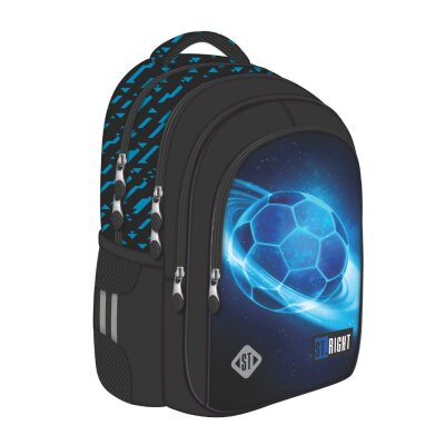 Ruksak školski St.Right Cosmic Soccer s pretincem za prijenosno računalo 16"