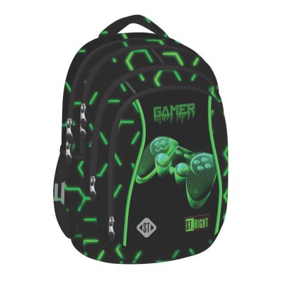 Ruksak školski St.Right Green Level s pretincem za laptop 17"