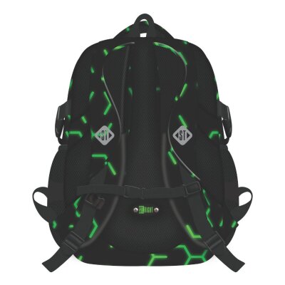 Ruksak školski St.Right Green Level s pretincem za laptop 17"