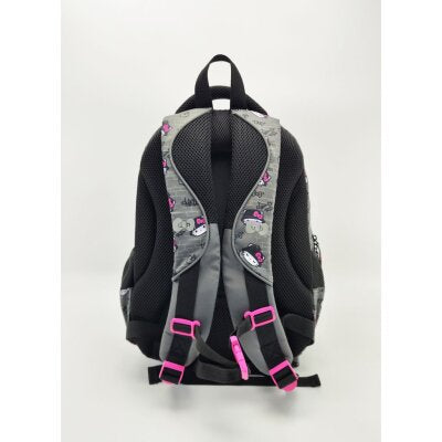 Ruksak školski St.Right Hello Kitty 16" sivi
