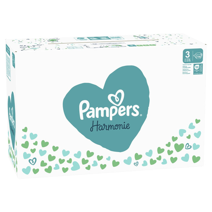PAMPERS Harmonie Baby, pelene, veličina 3, 6-10kg, 185 kom