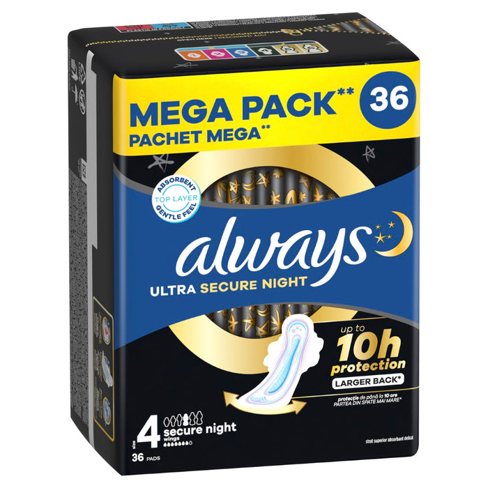 ALWAYS Ultra Secure Night, higijenski ulošci, 36 kom