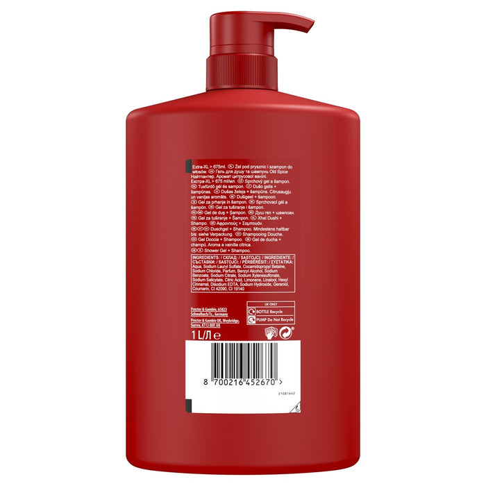 OLD SPICE Night Panther, gel za tuširanje i šampon, 1000 ml