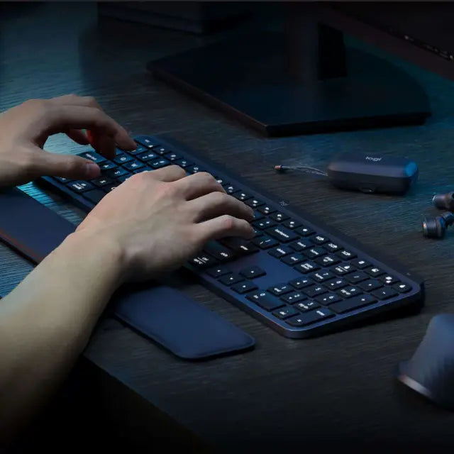 Tipkovnica Logitech MX Keys S, bežična, HR tipke, siva