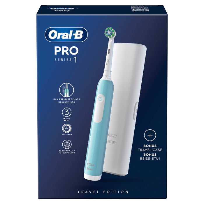 ORAL-B Pro Series 1, električna četkica za zube, Caribbean Blue s putnom torbicom