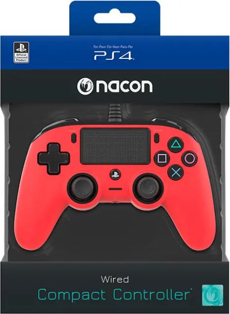 Bigben Wired Nacon Controller PS4 3m kabel (PC compatible) crveni