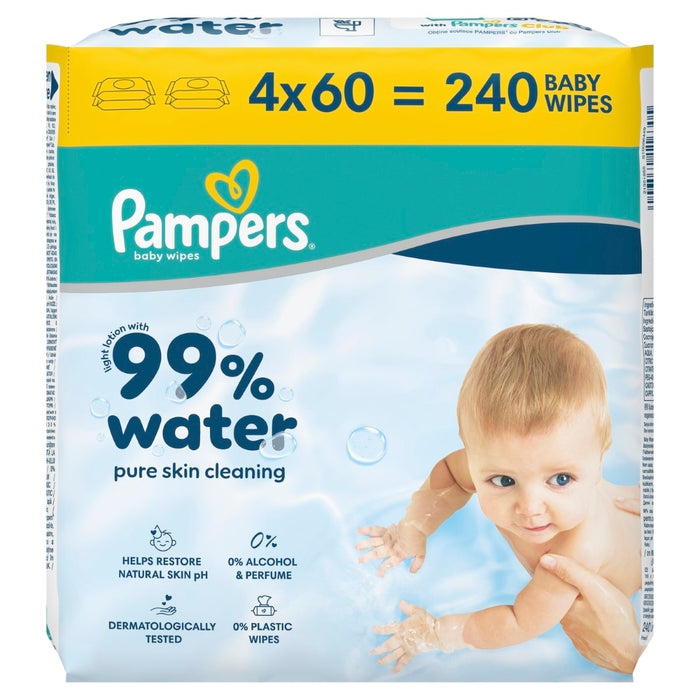 PAMPERS Aqua, vlažne maramice, 240 kom