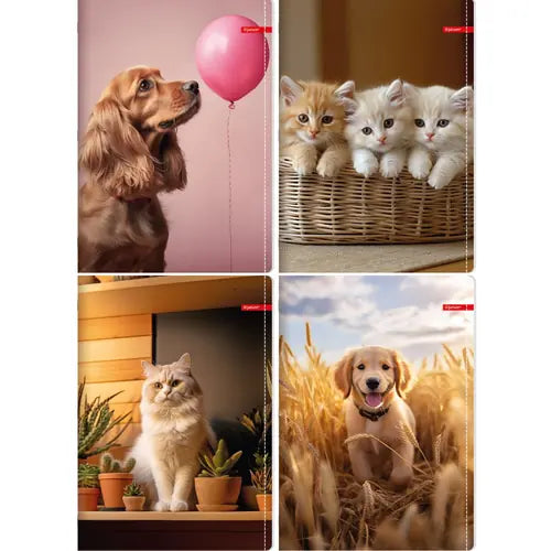 Set od 10 bilježnica Ilijanum A4 70g 52L kocke pets