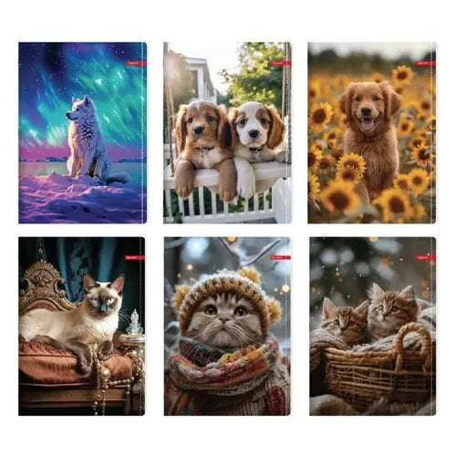 Set od 10 bilježnica Ilijanum A4 70g 52L kocke pets