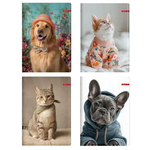 Set od 10 bilježnica Ilijanum A4 70g 52L kocke pets