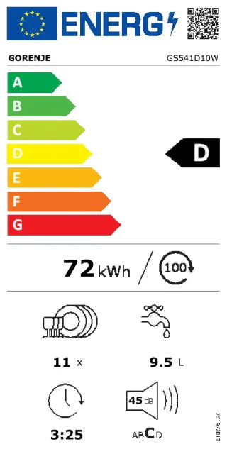Perilica posuđa samostojeća Gorenje GS541D10W