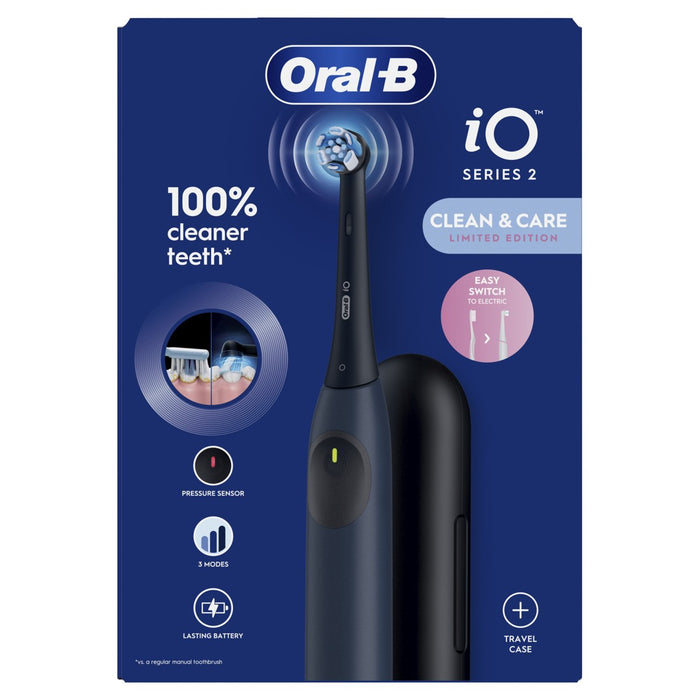ORAL-B iO2, električna četkica za zube, plava s putnom torbicom