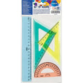 Geometrijski set Centrum u boji 4/1 Ravnalo 20 cm, dva trokuta, kutomjer