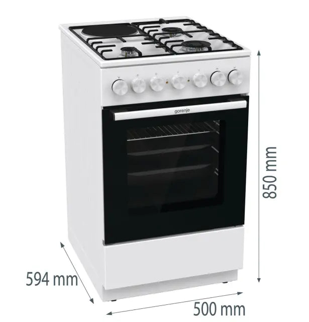 Štednjak kombinirani 50 cm, Gorenje GK5B42WD