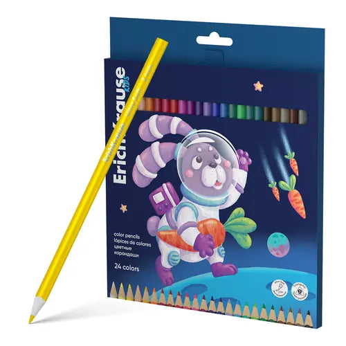 Drvene bojice ErichKrause trokutaste Kids Space animals 3mm 24/1