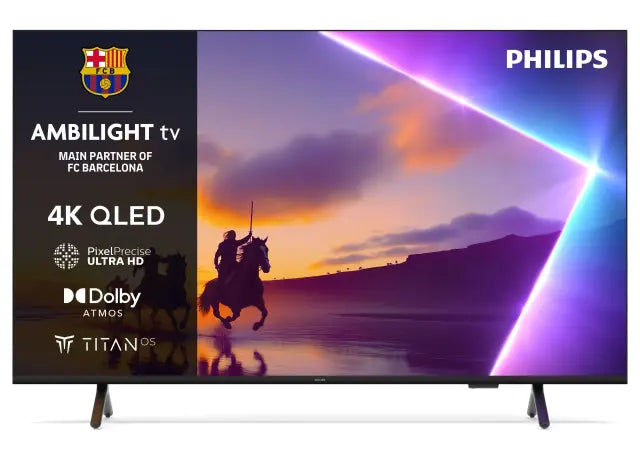 PHILIPS 65PUS8510, 165.1cm (65"), QLED, UHD 4K Smart TV, Titan OS - Ambilight