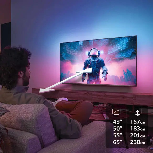 PHILIPS 65PUS9010, 165.1cm (65"), QLED, UHD 4K 120Hz, Smart TV, Titan OS - Ambilight