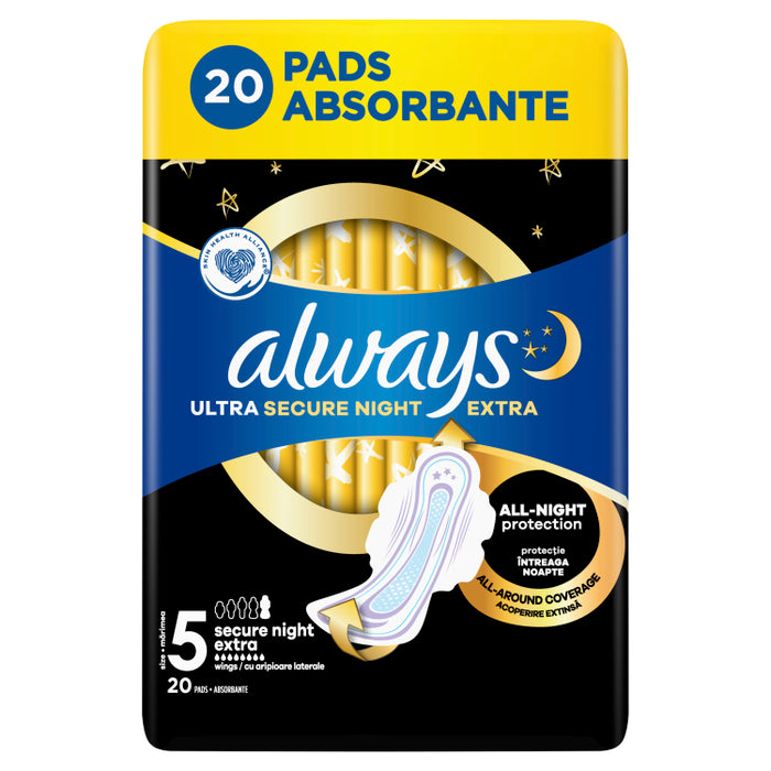 ALWAYS Ultra Secure Night Extra, higijenski ulošci, 20 kom
