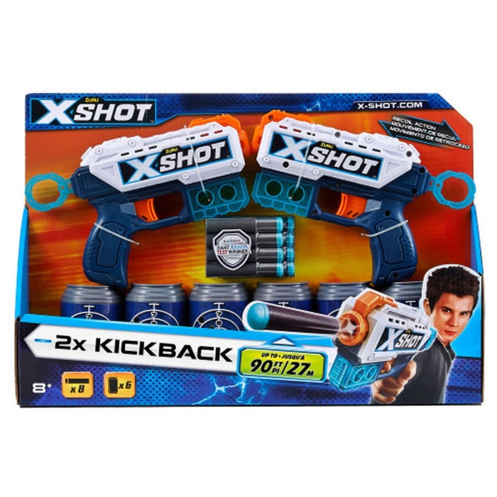 X-SHOT, puška, sa spužvastim mecima - Kickback , 2 kom