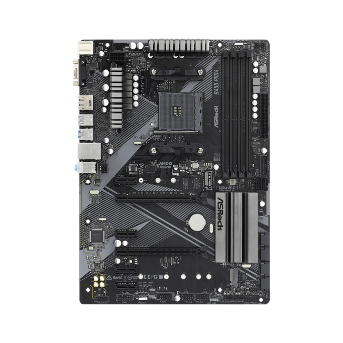 ASRock B450 Pro4 R2.0, AMD B450, AM4, DDR4, ATX, 90-MXBEE0-A0UAYZ