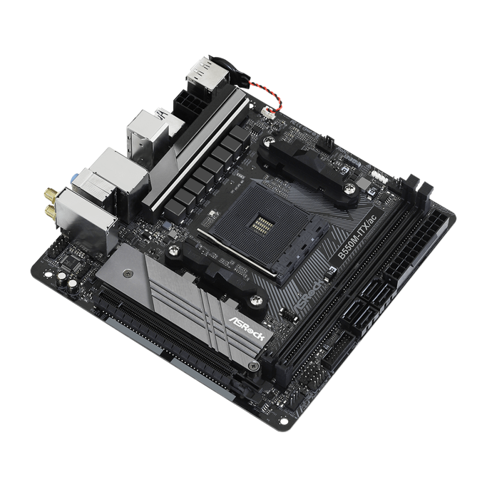 ASRock B550M-ITX/AC, AMD B550, AM4, DDR4, Mini-ITX, 90-MXBDH0-A0UAYZ