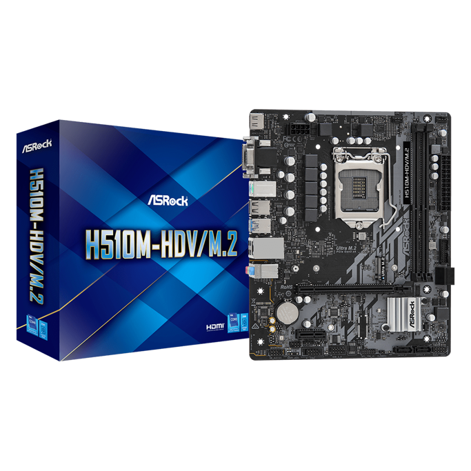 ASRock H510M-HDV/M.2 SE, Intel H510, LGA 1200, DDR4, mATX, 90-MXBM00-A0UAYZ