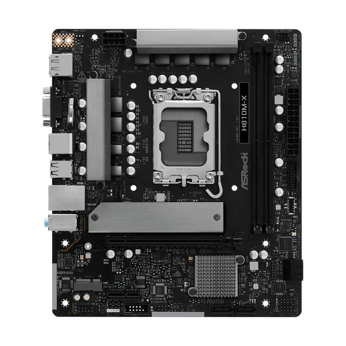 ASRock H810M-X, Intel H810, LGA 1851, DDR5, mATX, 90-MXBS4-A0UAYZ