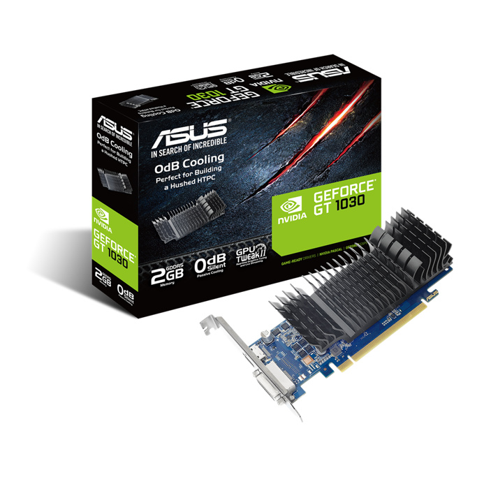 ASUS GT1030, GT1030-SL-2G-BRK, 2GB GDDR5, NVIDIA GeForce, 90YV0AT0-M0NA00