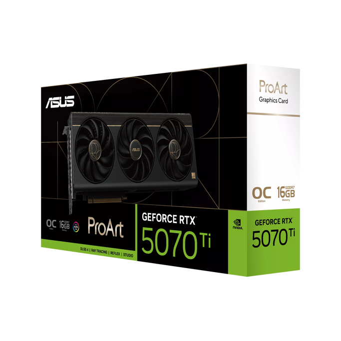 ASUS RTX5070Ti OC, PROART-RTX5070TI-O16G, 16GB GDDR7, NVIDIA GeForce, 90YV0NR0-M0NA00