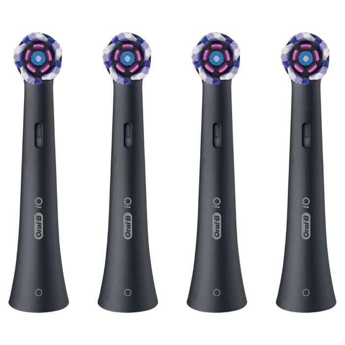 ORAL-B iO Radiant White Black, zamjenske glave za četkicu, crna, 4 kom