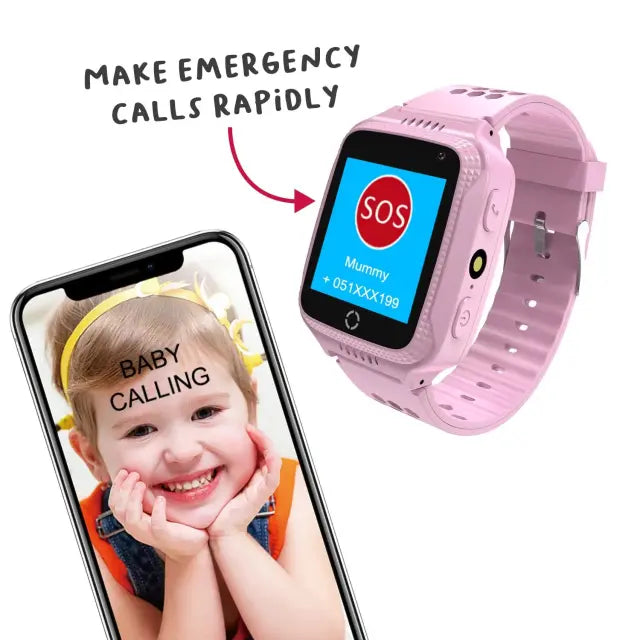 Dječji pametni sat CELLY GPS roza