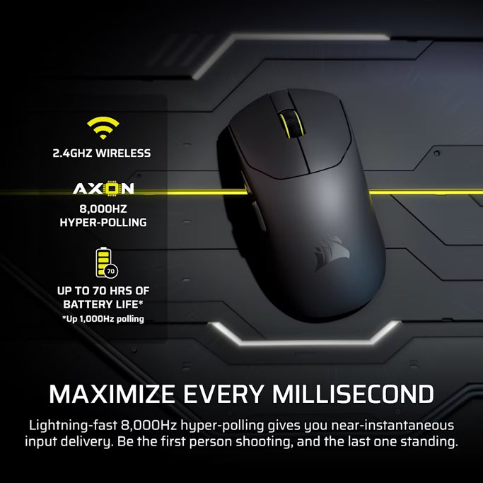 Corsair bežični miš SABRE V2 Pro Ultralight Wireless, Black, CH-931G000-WW