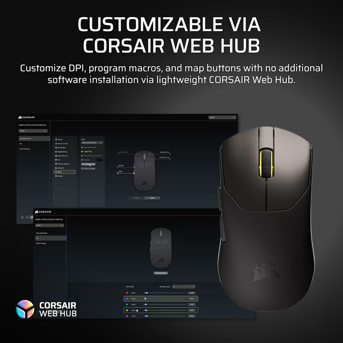 Corsair bežični miš SABRE V2 Pro Ultralight Wireless, Black, CH-931G000-WW
