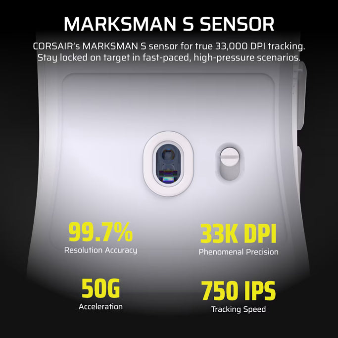Corsair bežični miš SABRE V2 Pro Ultralight Wireless, White, CH-931G001-WW
