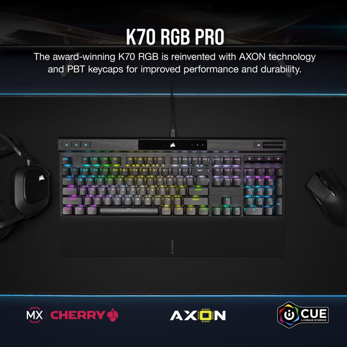 Corsair žična tipkovnica K70 RGB PRO, Gaming, Cherry MX Speed