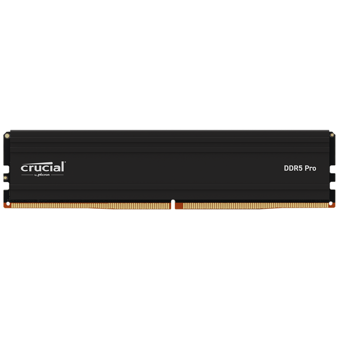 DDR5 32GB (1x32) Crucial, 5600Mhz, CL46, Pro, Black, Intel XMP/AMD Expo, CP32G56C46U5