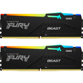DDR5 64GB (2x32) Kingston, 6400MHz, CL32, Fury Beast Black RGB, Intel XMP/AMD Expo, KF564C32BBEAK2-64