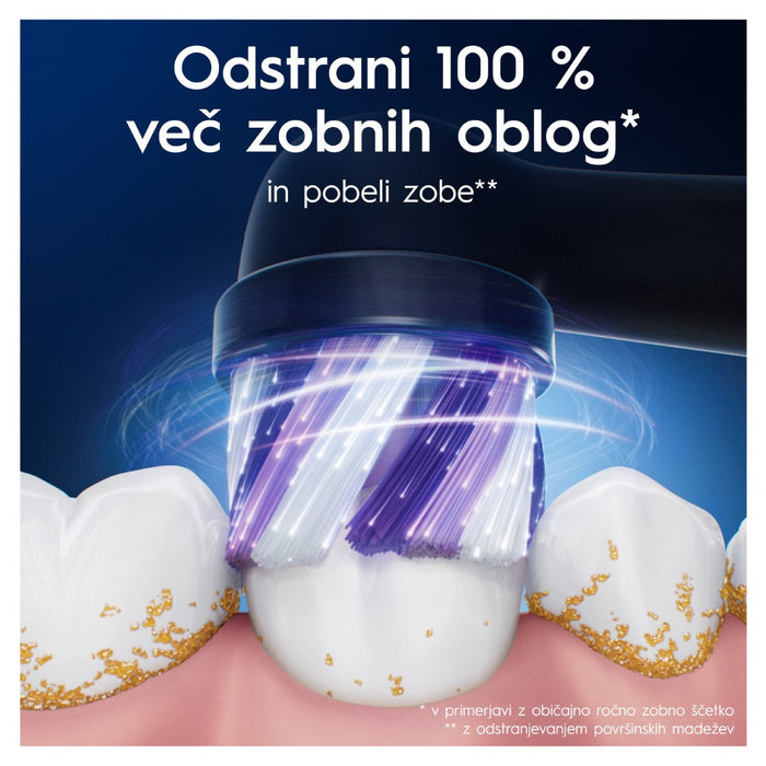 ORAL-B iO Radiant White Black, zamjenske glave za četkicu, crna, 4 kom