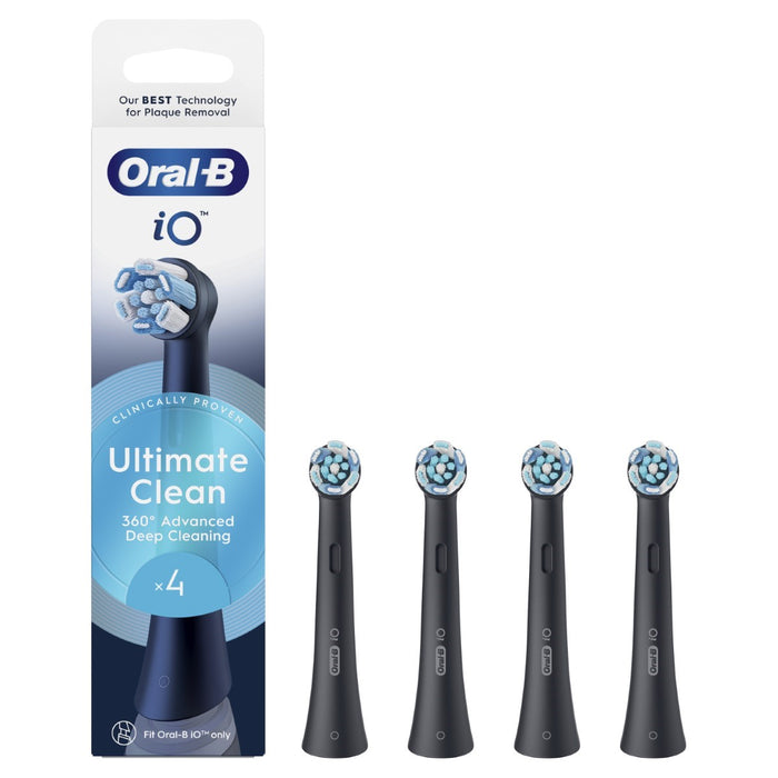ORAL-B iO Ultimate Clean, zamjenske glave za četkicu, crna, 4 kom